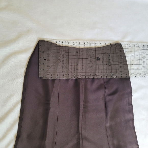 NWOT 100% Silk Vintage Formal Ann Taylor Top & Skirt, Brown, Size: 8 - Picture 15 of 16